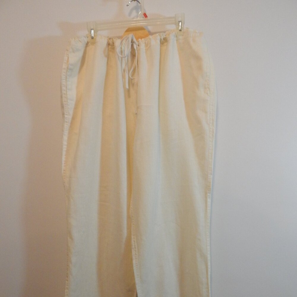 Island Importer 100% Linen Womens Pants